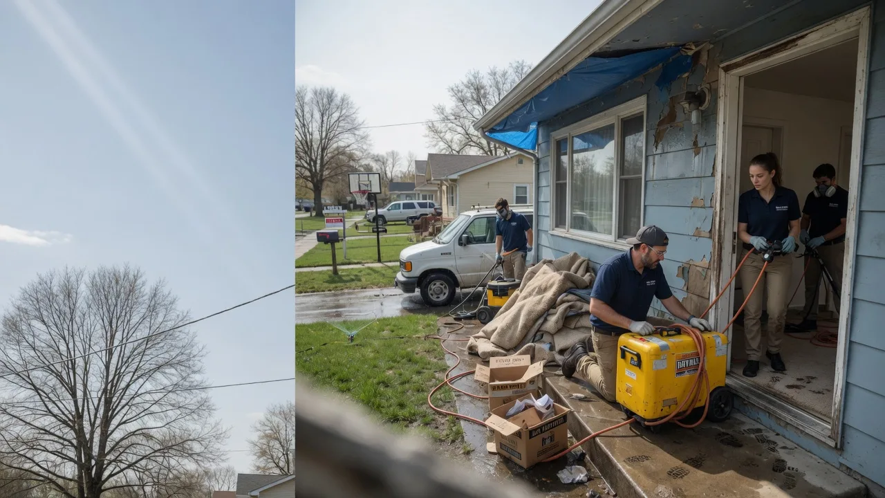 Basement Flood Cleanup in Worden, IL near me